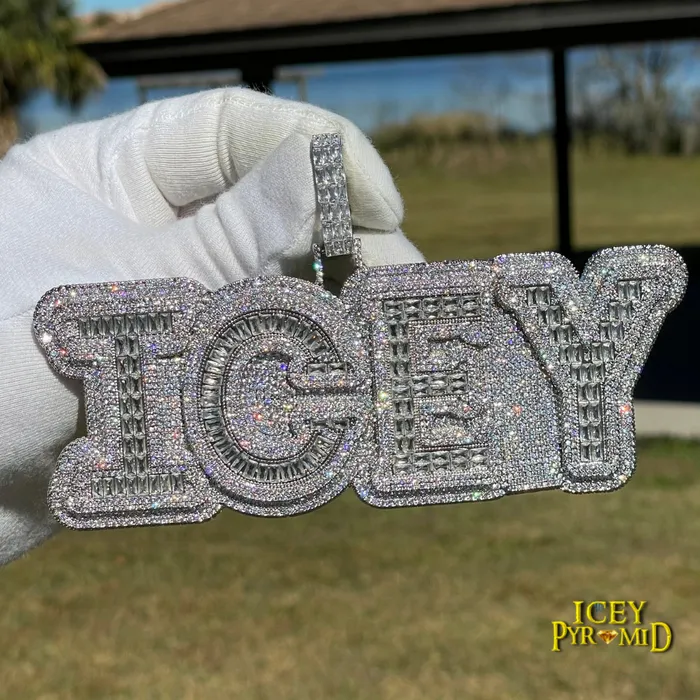 BEST SELLER Necklaces Overflow Stones Loaded with Diamond Iced Out Personalized Custom Name Necklace Pendant