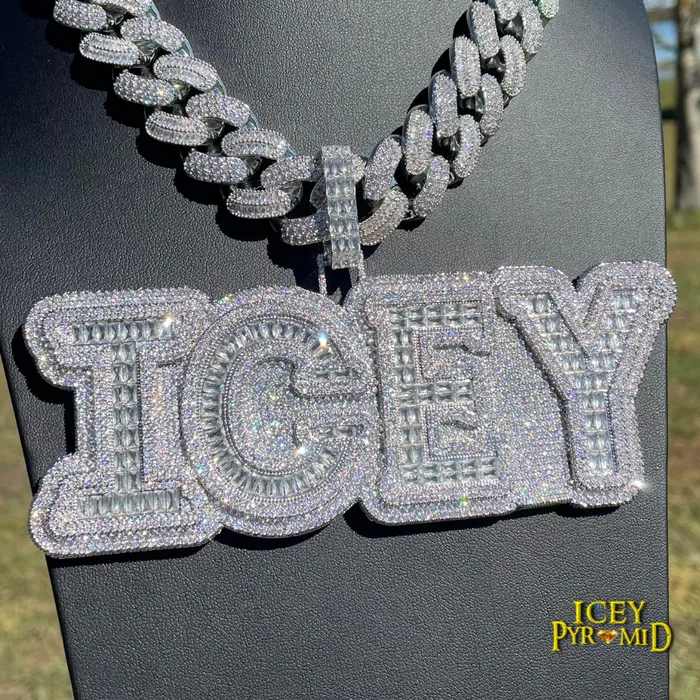 BEST SELLER Necklaces Overflow Stones Loaded with Diamond Iced Out Personalized Custom Name Necklace Pendant