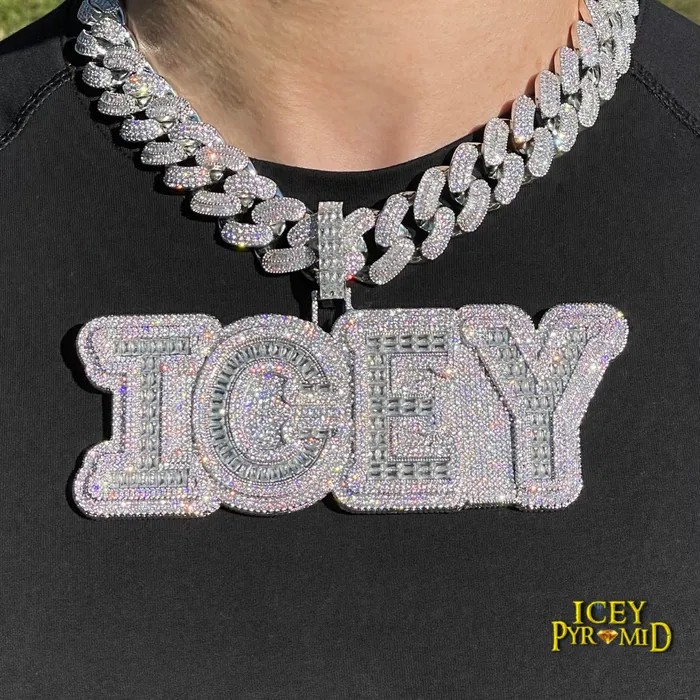 BEST SELLER Necklaces Overflow Stones Loaded with Diamond Iced Out Personalized Custom Name Necklace Pendant