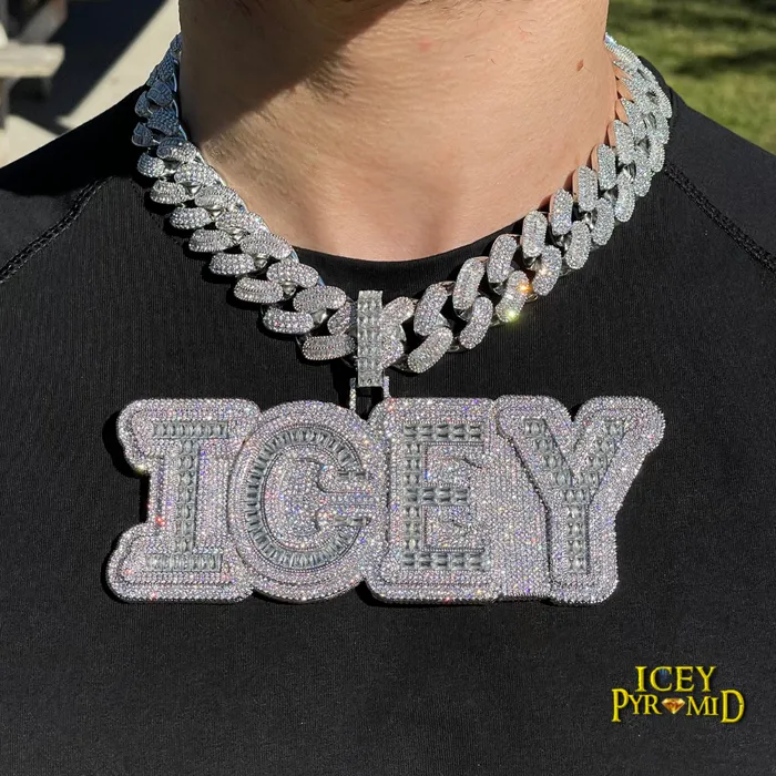 BEST SELLER Necklaces Overflow Stones Loaded with Diamond Iced Out Personalized Custom Name Necklace Pendant