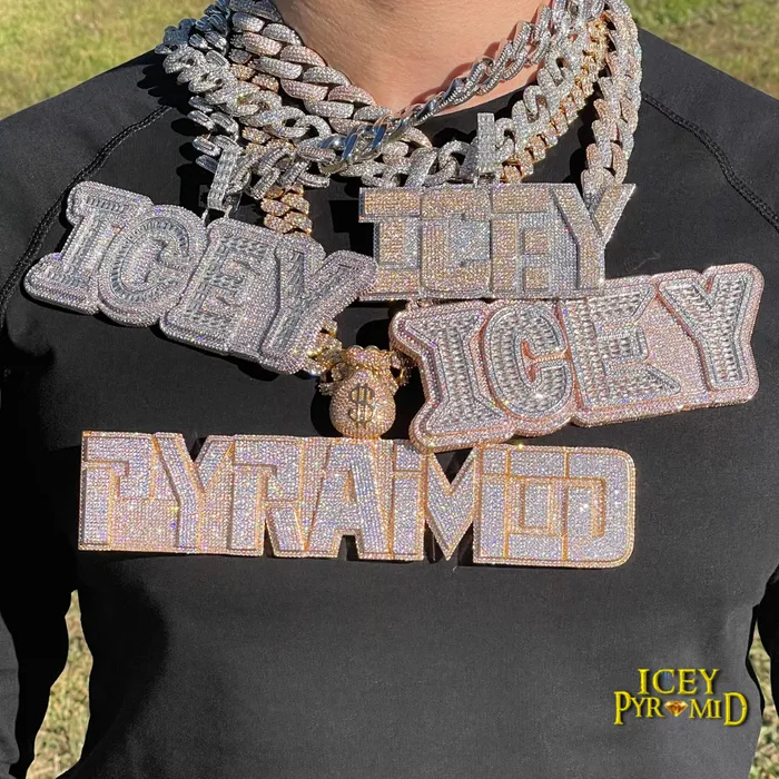 BEST SELLER Necklaces Overflow Stones Loaded with Diamond Iced Out Personalized Custom Name Necklace Pendant