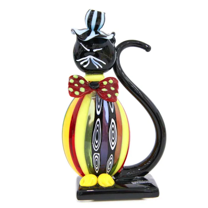 Campagnol Ivano Necklaces Cat with a Hat Murano Glass