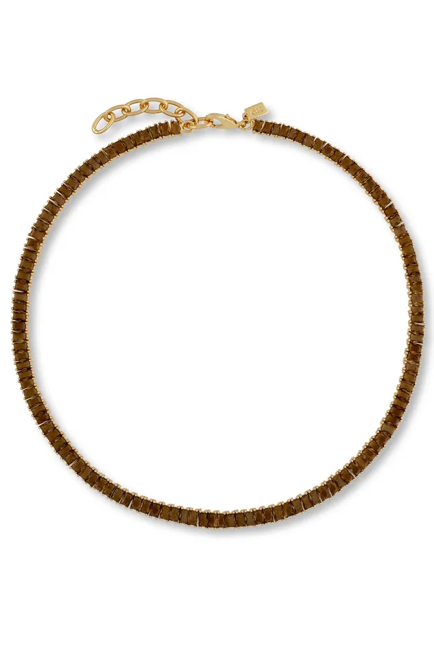 Crystal Haze Jewelry Baguette Necklace Brulee Necklaces