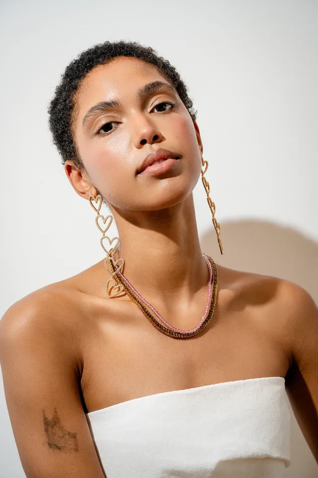 Crystal Haze Jewelry Baguette Necklace Brulee Necklaces
