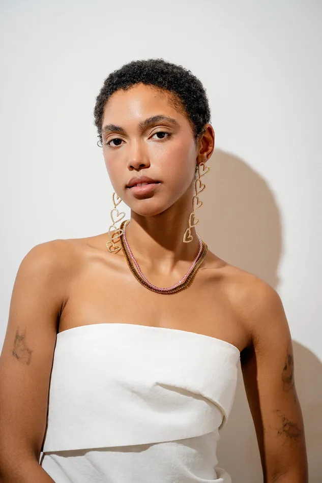 Crystal Haze Jewelry Baguette Necklace Brulee Necklaces