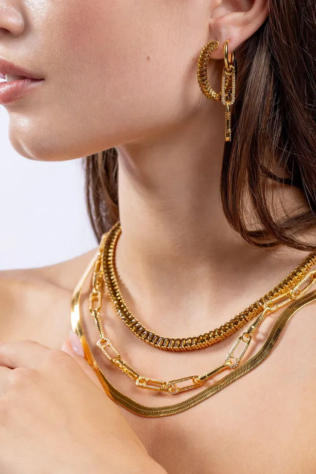 Crystal Haze Jewelry Baguette Necklace Brulee Necklaces
