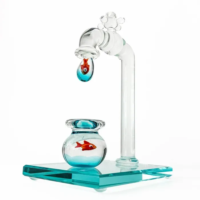 Faucet with a Fish Murano Glass Balbi Cristiano Necklaces
