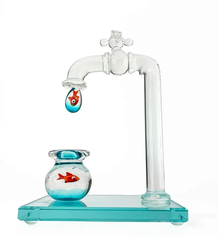 Faucet with a Fish Murano Glass Balbi Cristiano Necklaces
