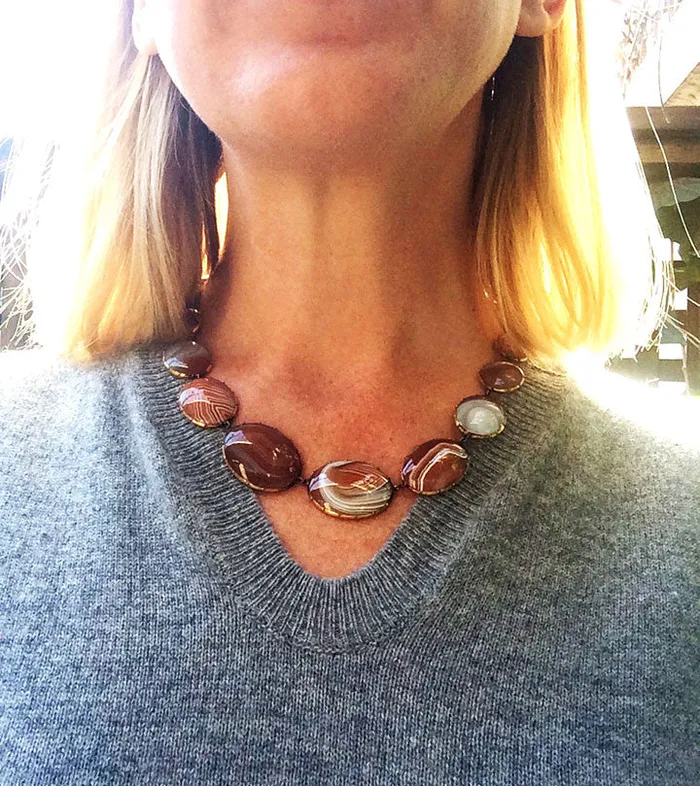 Georgian Era Agate Necklace Bell Bird Antiques Necklaces