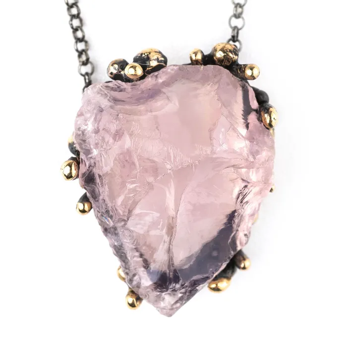 Giardinoblu Rose Quartz Necklace One of a Kind Necklaces