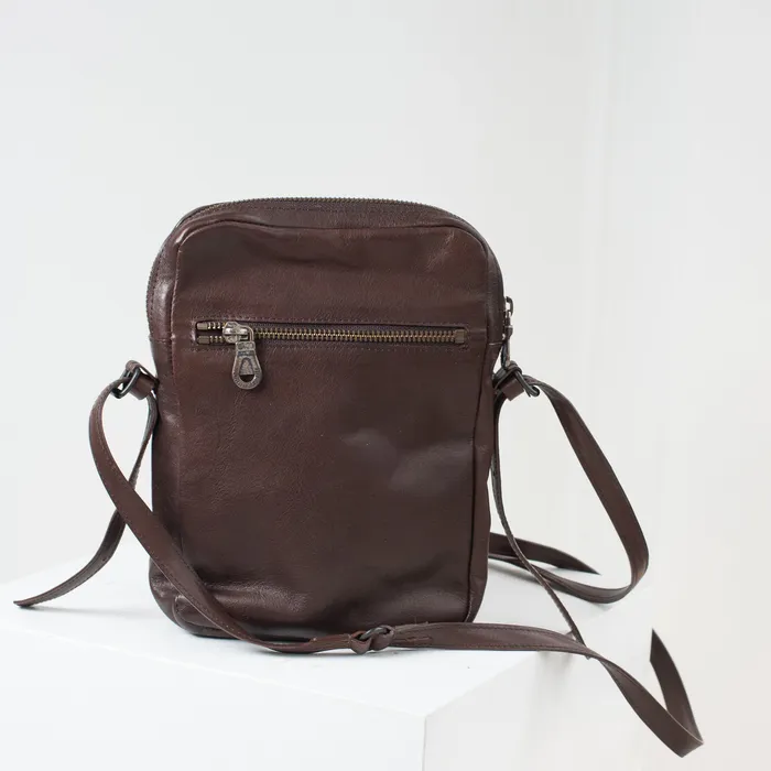 Johnny Farah Tours Small Cross Body Bag dark chocolate Johnny Farah Necklaces