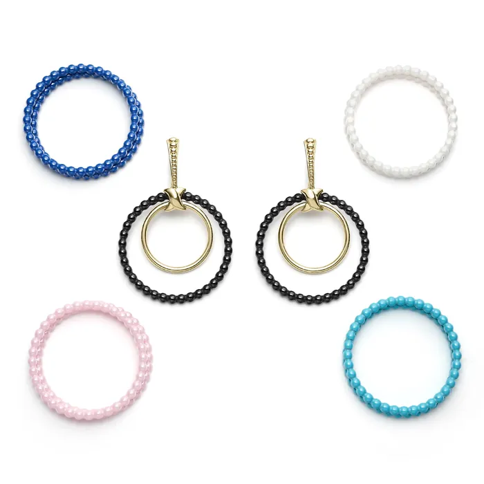 LAGOS PreStyled Sets Meridian Double Circle 18K Gold Earring Set
