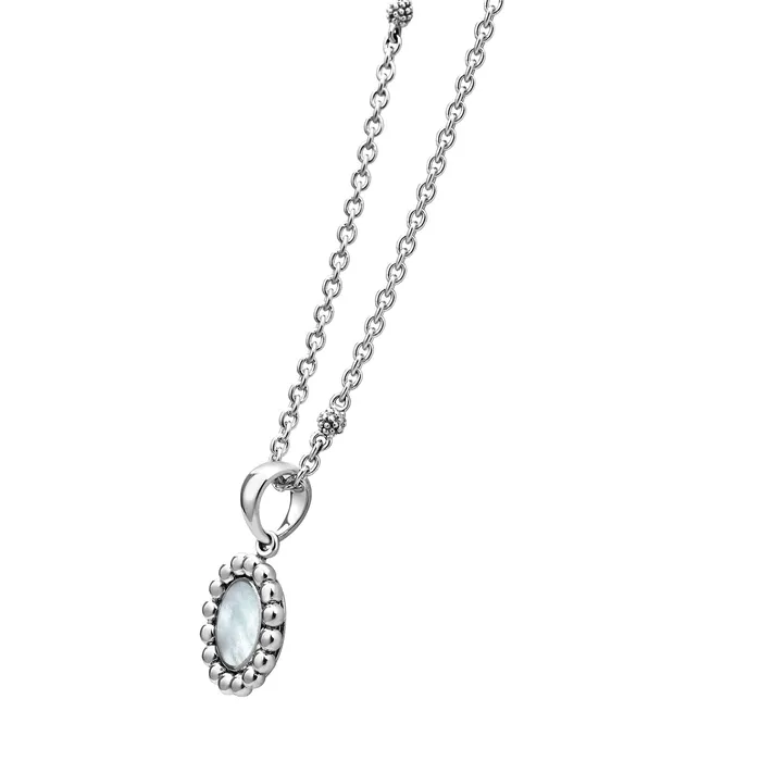 Maya Small Mother of Pearl Circle Pendant Necklace LAGOS Necklaces
