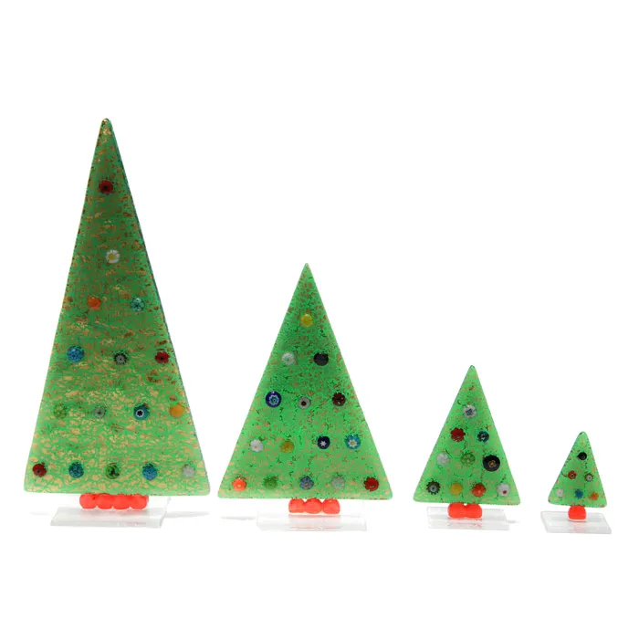 MuranoVItrum Glass Christmas Tree Decoration Necklaces