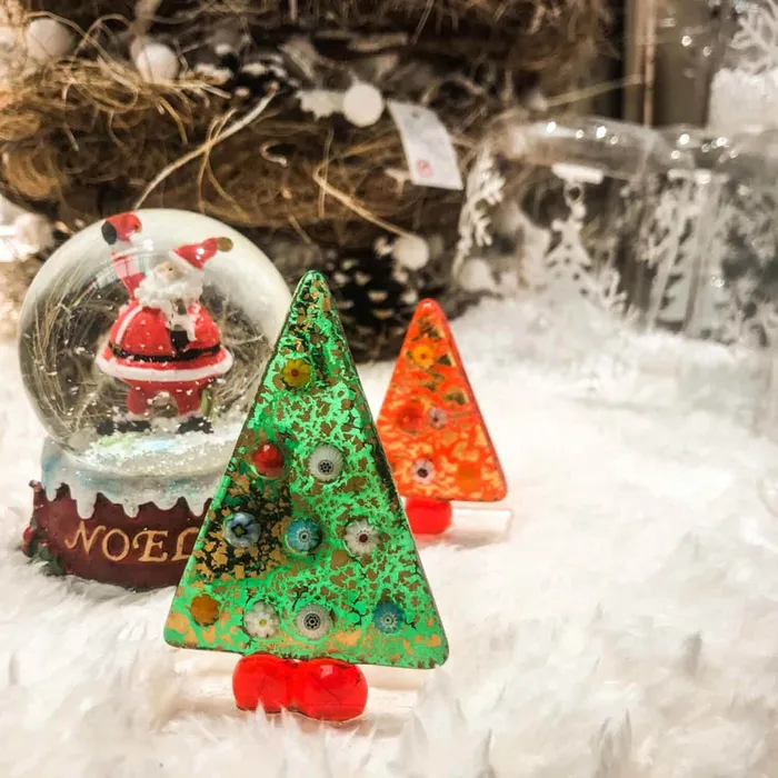 MuranoVItrum Glass Christmas Tree Decoration Necklaces MuranoVItrum Glass Christmas Tree Decoration Necklaces