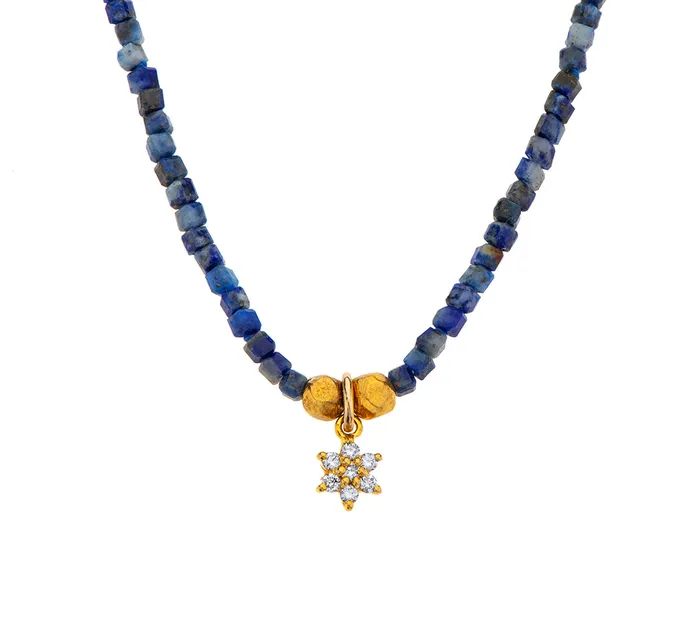 Nava Zahavi Necklaces Nava Zahavi Yellow Gold Lapis and Diamonds Pendant Necklace Nava Zahavi Necklaces Nava Zahavi Yellow Gold Lapis and Diamonds Pendant Necklace
