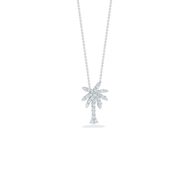 Necklaces 18k White Gold Diamond Palm Tree Necklace ROBERTO COIN