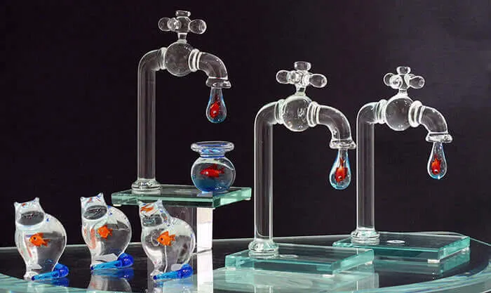 Necklaces Balbi Cristiano Large Faucet with a Fish Murano Glass