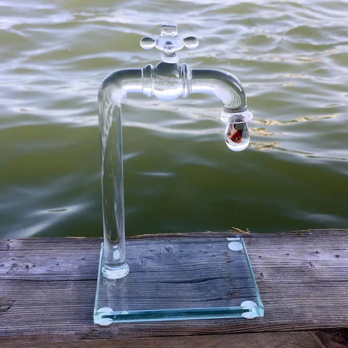 Necklaces Balbi Cristiano Large Faucet with a Fish Murano Glass