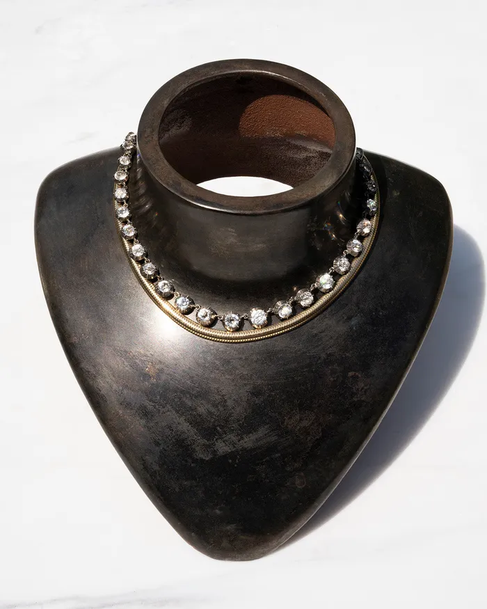 Necklaces Bell Bird Antiques Vintage Gold Collar Necklace