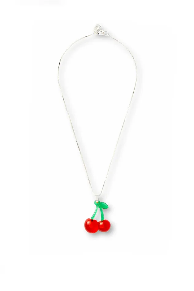Necklaces Crystal Haze Jewelry Pop the Cherry necklace Silver plated