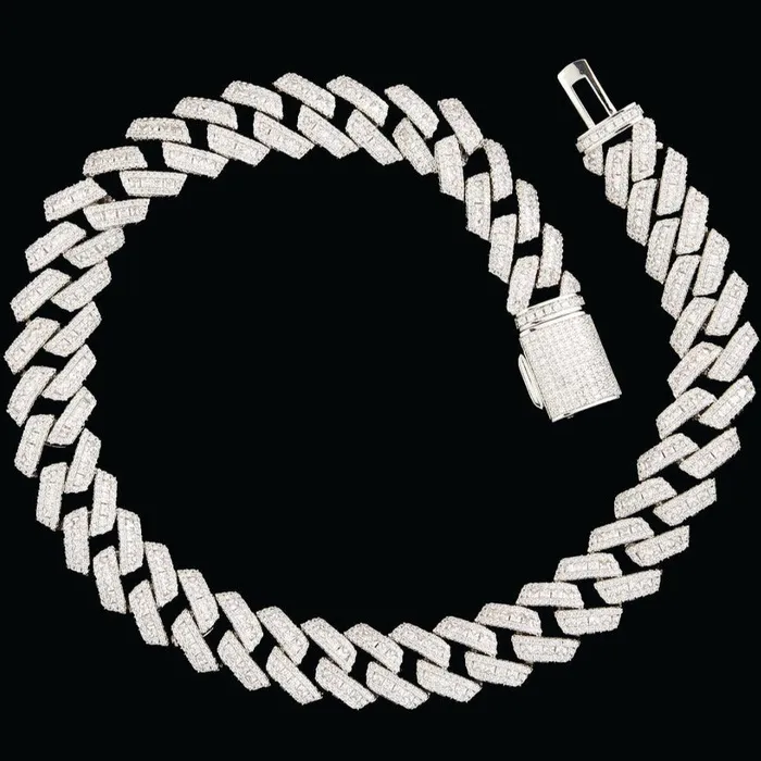 Necklaces CUBAN LINK 15MM Cuban Link Iced Out Diamond Necklace Chain