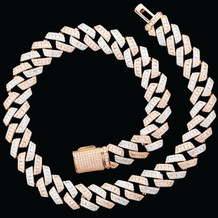 Necklaces CUBAN LINK 15MM Cuban Link Iced Out Diamond Necklace Chain