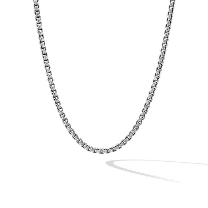 Necklaces David Yurman Box Chain Necklace in Grey Titanium 36mm