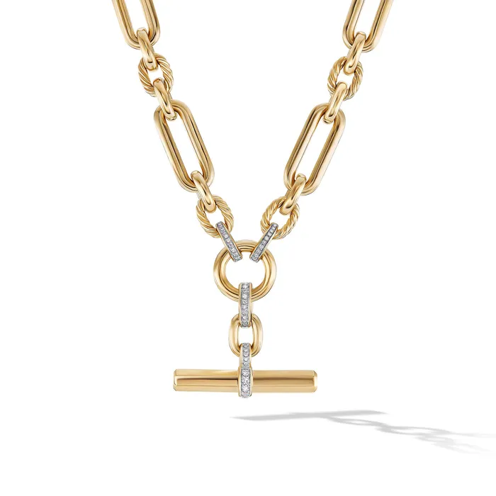 Necklaces David Yurman Lexington Chain Necklace in 18K Yellow Gold with Diamonds 98mm Necklaces David Yurman Lexington Chain Necklace in 18K Yellow Gold with Diamonds 98mm