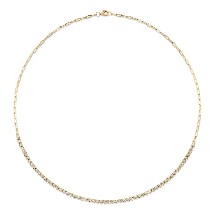 Necklaces Diamond Paperclip Chain Necklace SHY CREATION