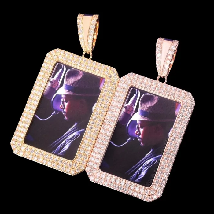 Necklaces Double Tennis Rectangle Custom Photo Picture Pendant Necklace Rectangle Necklaces Double Tennis Rectangle Custom Photo Picture Pendant Necklace Rectangle