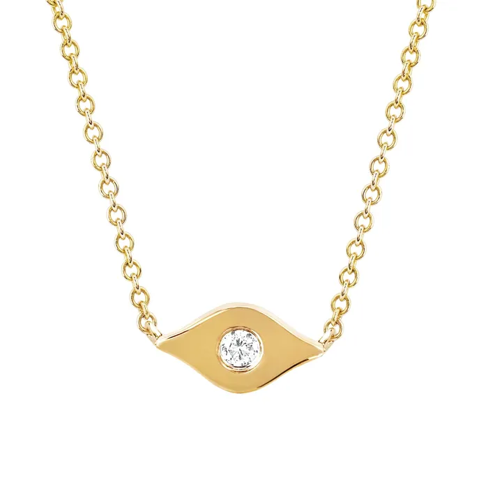 Necklaces EF COLLECTION Diamond Evil Eye Necklace