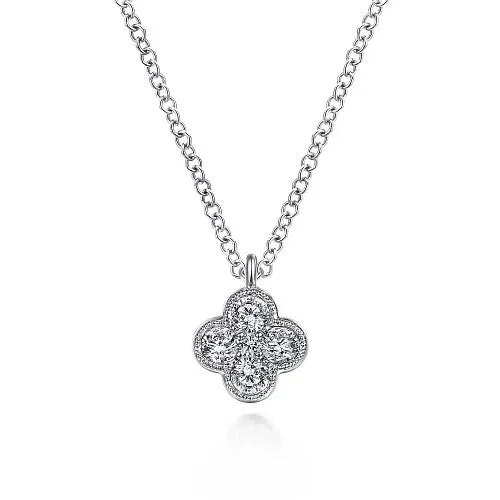 Necklaces GABRIEL CO 14K White Gold Fashion Necklace