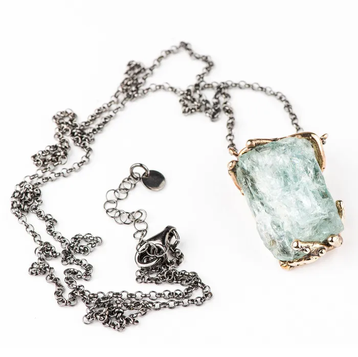 Necklaces Giardinoblu Aquamarine Necklace One of a Kind