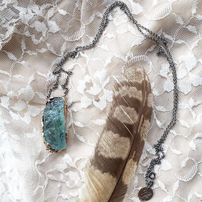 Necklaces Giardinoblu Aquamarine Necklace One of a Kind