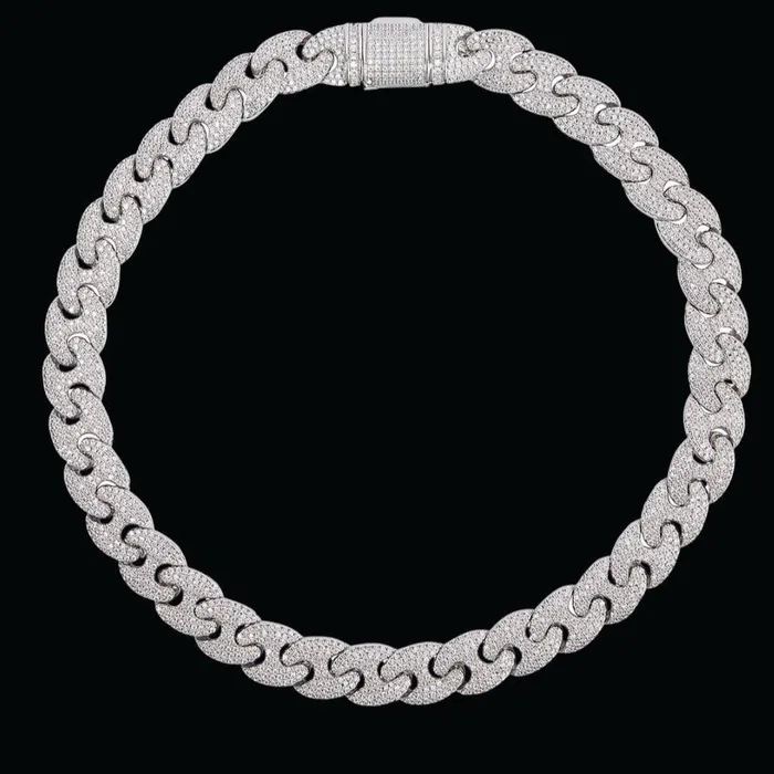 Necklaces MIAMI CUBAN 14MM Miami Cuban Iced Out Diamond Necklace Chain