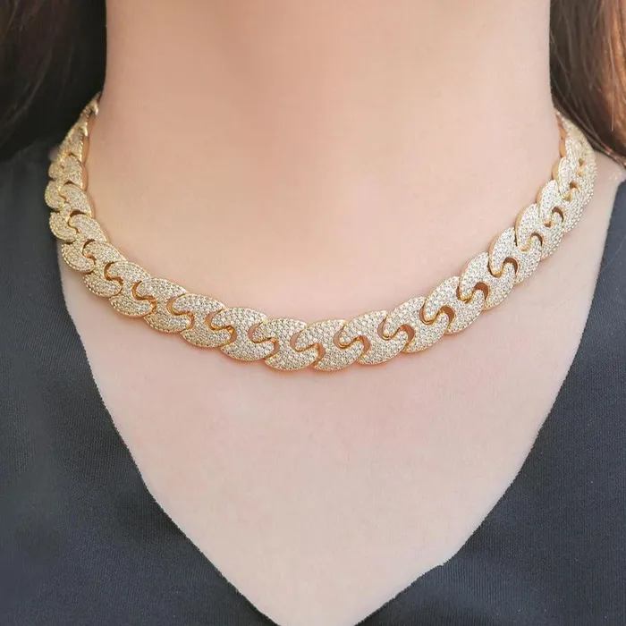 Necklaces MIAMI CUBAN 14MM Miami Cuban Iced Out Diamond Necklace Chain