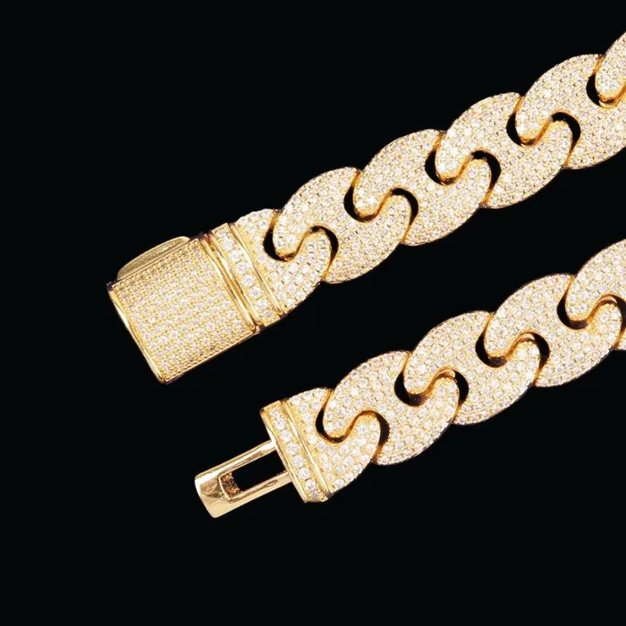 Necklaces MIAMI CUBAN 14MM Miami Cuban Iced Out Diamond Necklace Chain