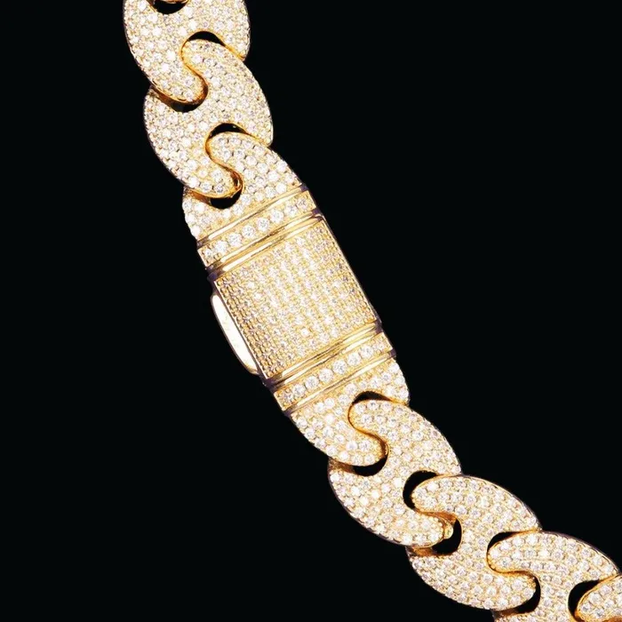 Necklaces MIAMI CUBAN 14MM Miami Cuban Iced Out Diamond Necklace Chain