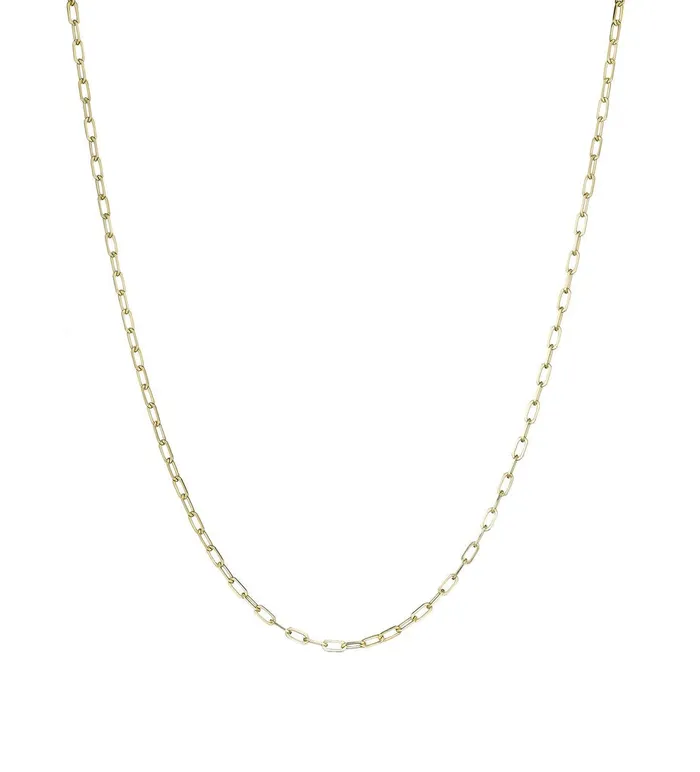 Necklaces Polachecks Collection Small Flat Oval Link Chain Necklace
