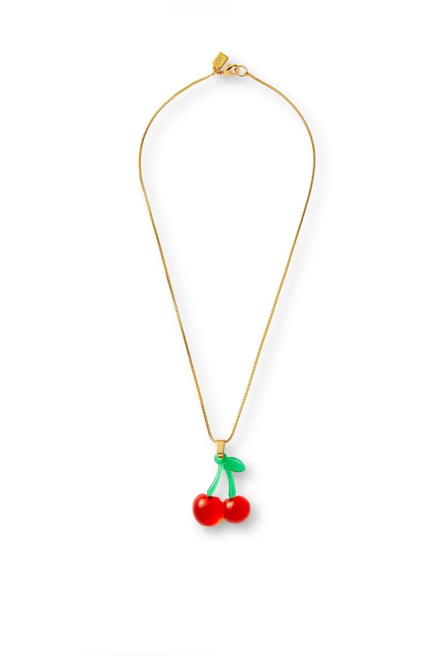 Pop the Cherry necklace Golden Crystal Haze Jewelry Necklaces