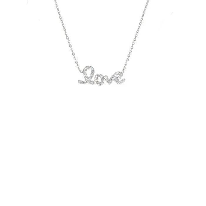 ROBERTO COIN Necklaces Tiny Treasures White Gold Love Necklace