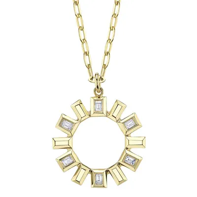 SHY CREATIONS Necklaces 021CT DIAMOND BAGUETTE BEZEL GEO CUT PAPER CLIP LINK NECKLACE SHY CREATIONS Necklaces 021CT DIAMOND BAGUETTE BEZEL GEO CUT PAPER CLIP LINK NECKLACE
