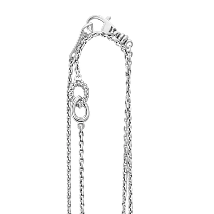 Signature Caviar Fluted Link Station Necklace LAGOS Necklaces