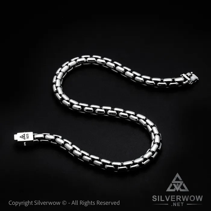 silverwow Necklaces 12mm ROUND Box Chain Silver Necklace