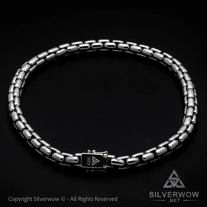 silverwow Necklaces 12mm ROUND Box Chain Silver Necklace