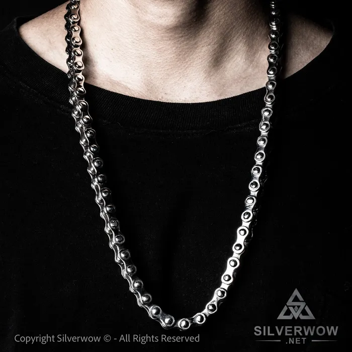 silverwow Necklaces 12mm ROUND Box Chain Silver Necklace