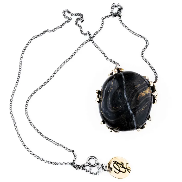 Stromatolite Necklace One of a Kind Piece Giardinoblu Necklaces