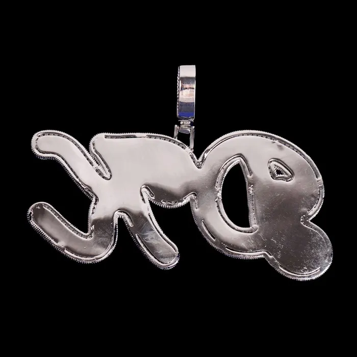 STYLISH Designer Font Baguette Iced Out Personalized Custom Name Necklace Pendant Necklaces